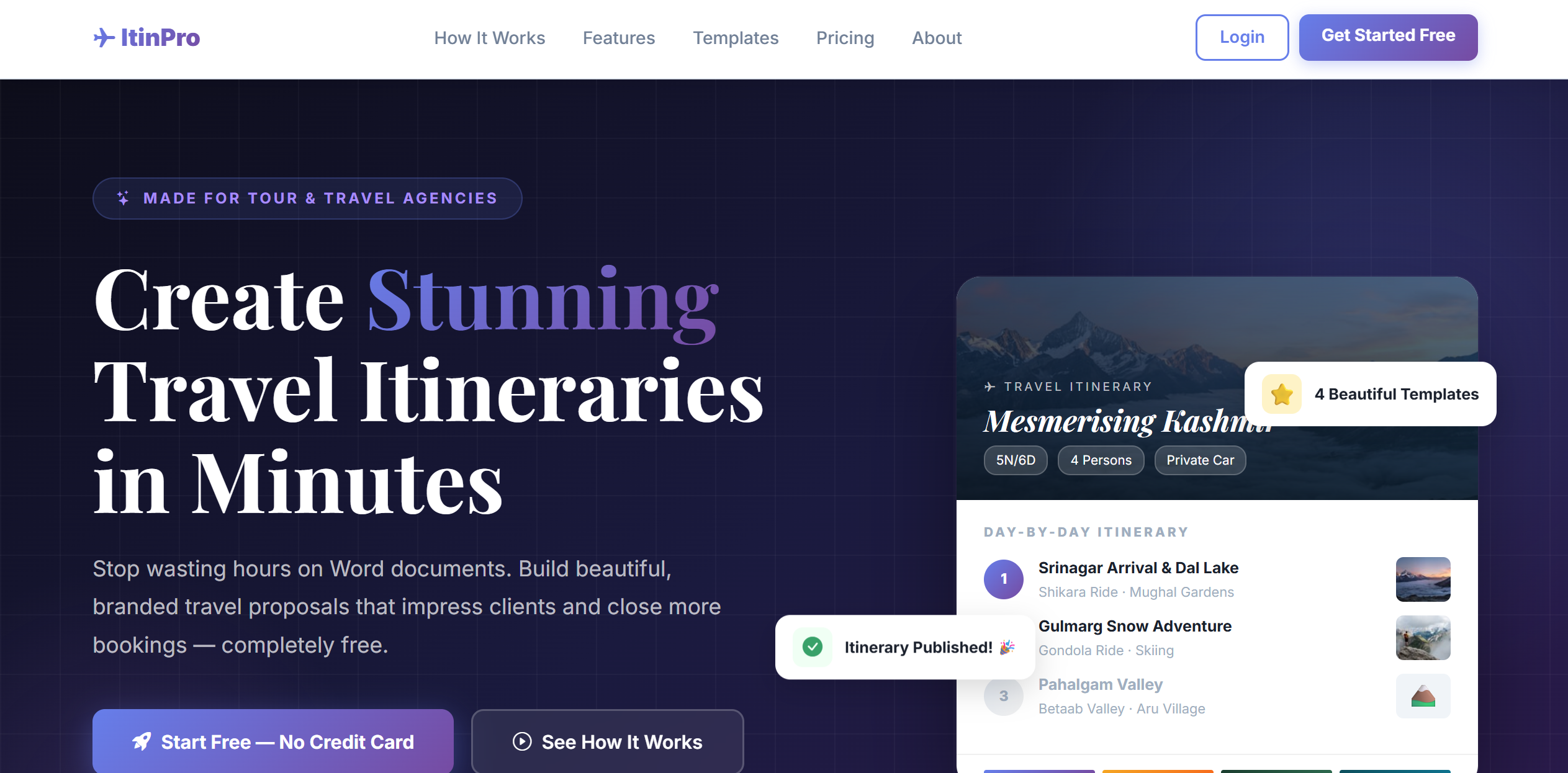 Itinpro Itinerary Platform